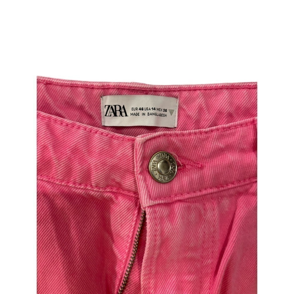 Zara Pink Denim Jean Mom Shorts Size 14